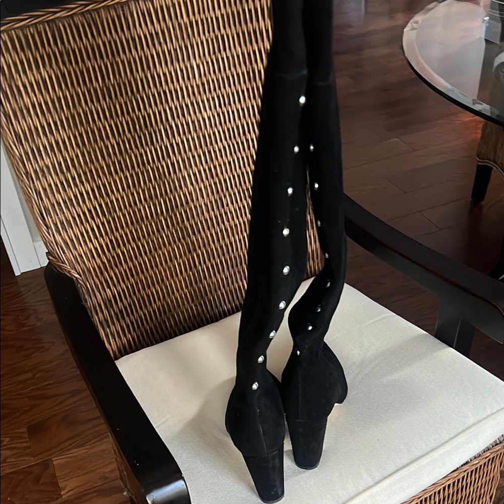 Adrienne Vittadini Black Over the Knee Boots